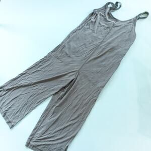 Lululemon Gray Sleeveless Wide Leg Cropped One Piece Jumpsuit Size 4